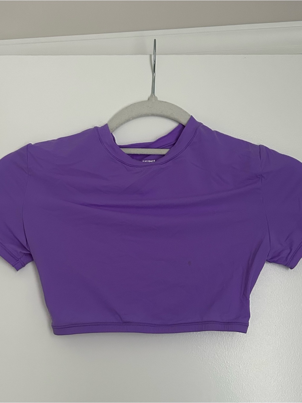 SKIMS Purple Crop Tee